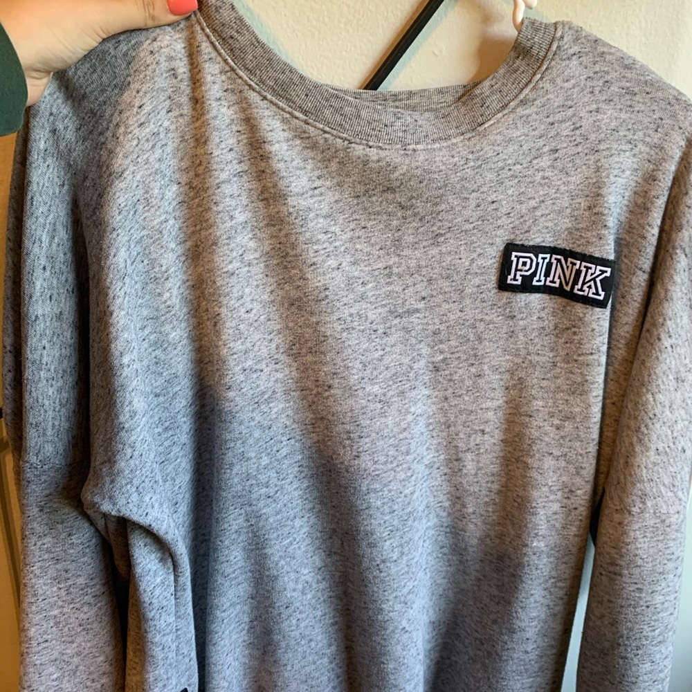 PINK grey sweater